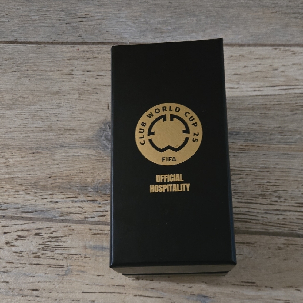 NWOT-FIFA Club World Cup 25 Official Hospitality Box. Black and Gold  logo.